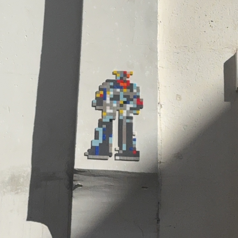 mural in Paris by artist Invader.