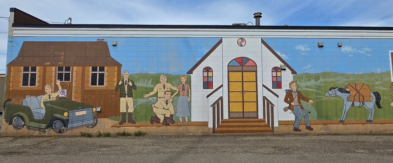 mural in Dawson Creek by artist unknown.