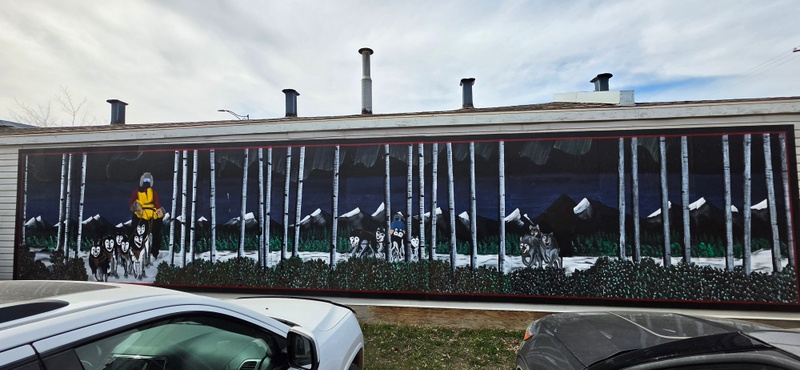 mural in Dawson Creek by artist unknown.