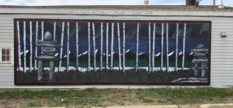 mural in Dawson Creek by artist unknown.