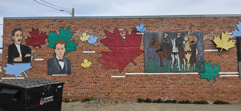 mural in Dawson Creek by artist unknown.