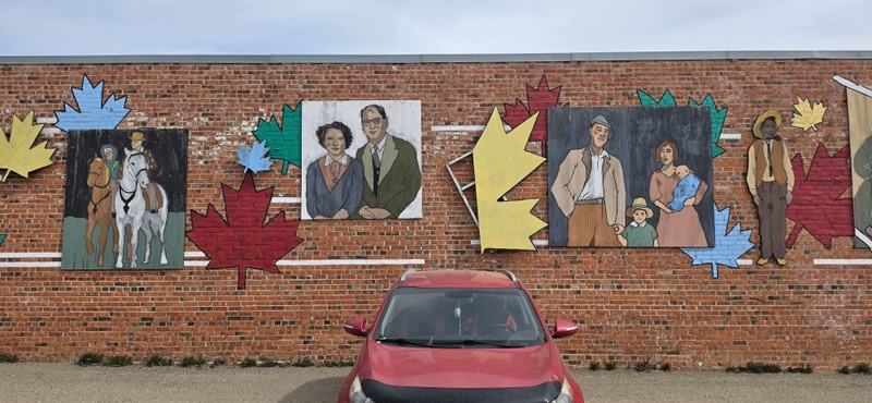 mural in Dawson Creek by artist unknown.