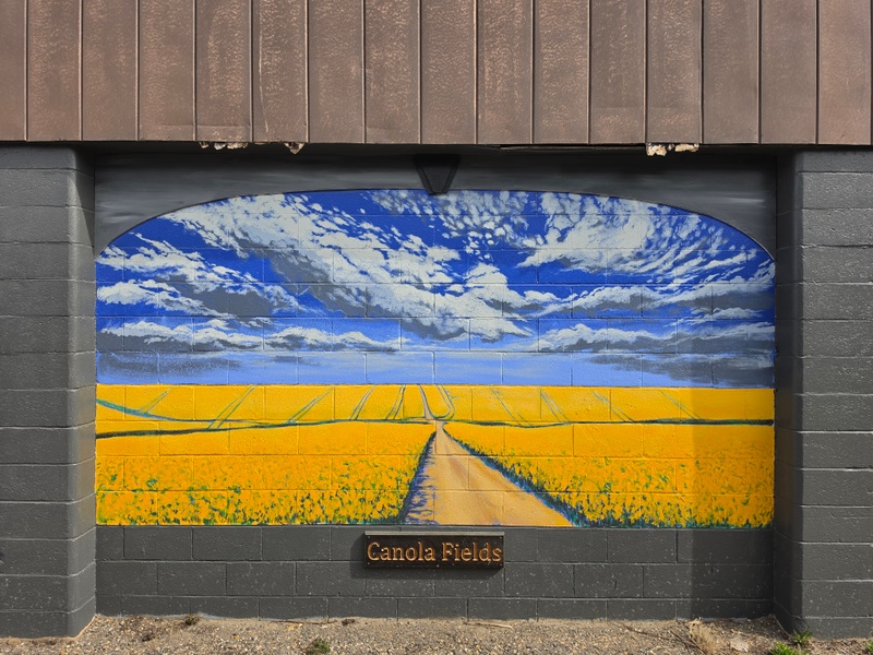 mural in Dawson Creek by artist unknown.
