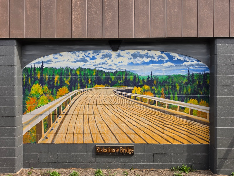mural in Dawson Creek by artist unknown.