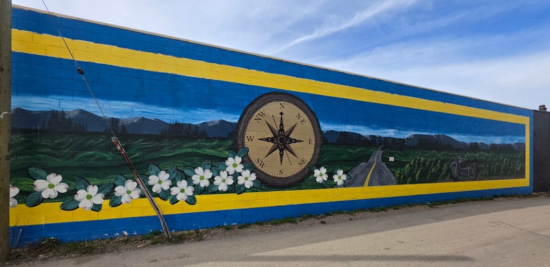 mural in Dawson Creek by artist unknown.