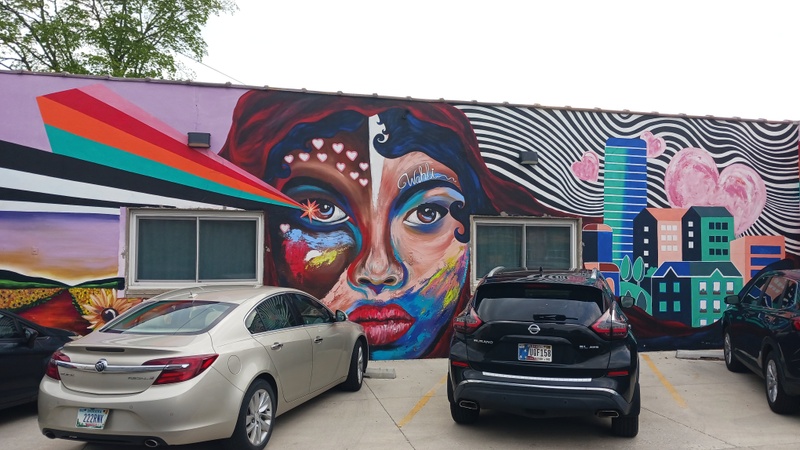 mural in Fort Wayne by artist America Carrillo.