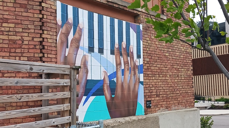 mural in Fort Wayne by artist C.E. Mitchell.