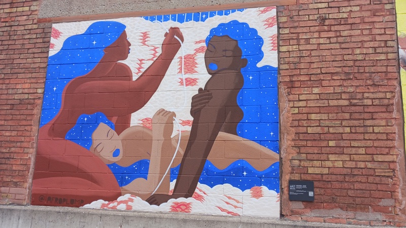 mural in Fort Wayne by artist Lyndy Bazile.