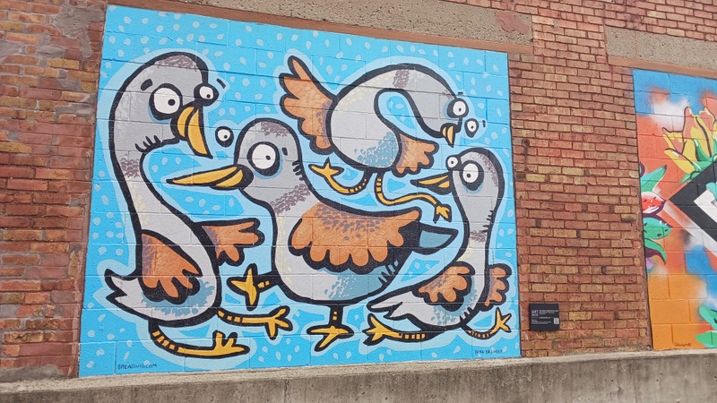 mural in Fort Wayne by artist Bryan Ballinger.