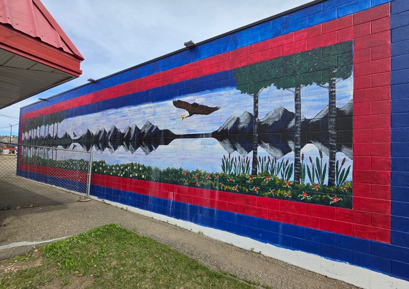 mural in Dawson Creek by artist unknown.
