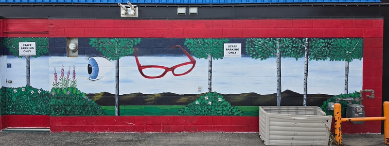 mural in Dawson Creek by artist unknown.