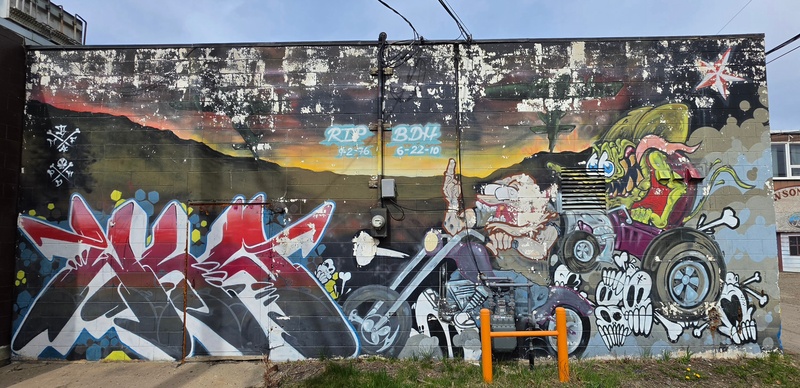 mural in Dawson Creek by artist unknown.