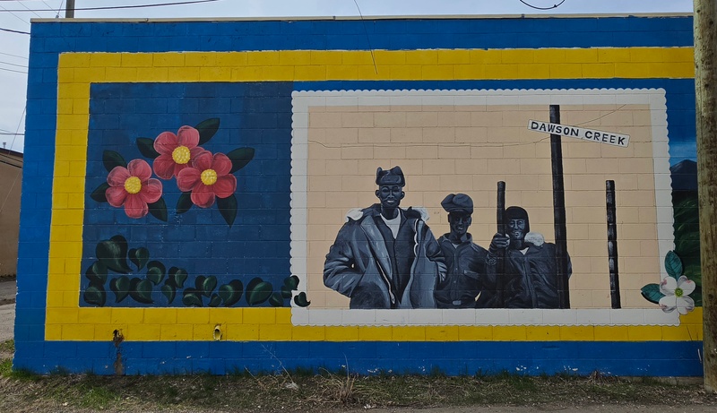 mural in Dawson Creek by artist unknown.