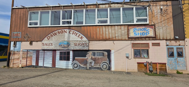 mural in Dawson Creek by artist unknown.