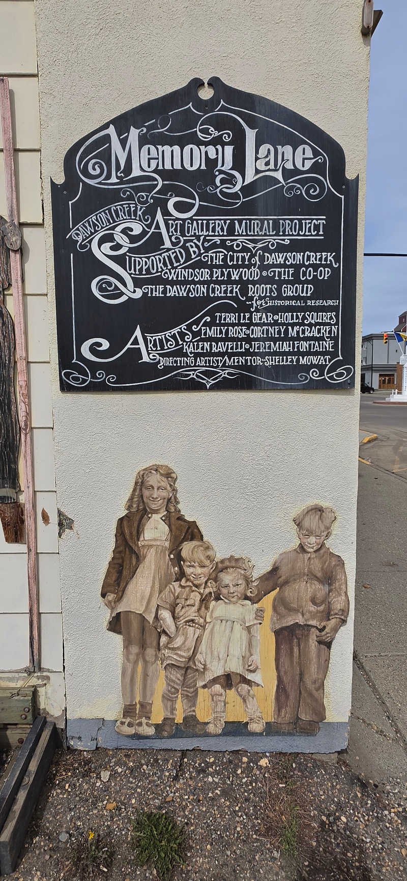 mural in Dawson Creek by artist unknown.