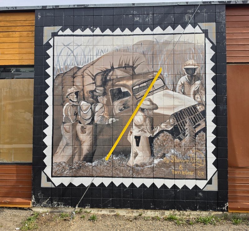 mural in Dawson Creek by artist unknown.