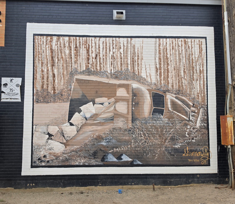 mural in Dawson Creek by artist unknown.