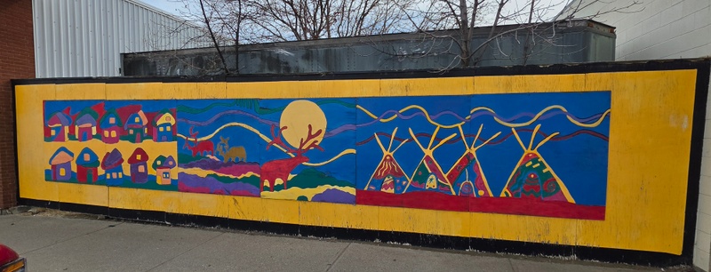 mural in Dawson Creek by artist unknown.