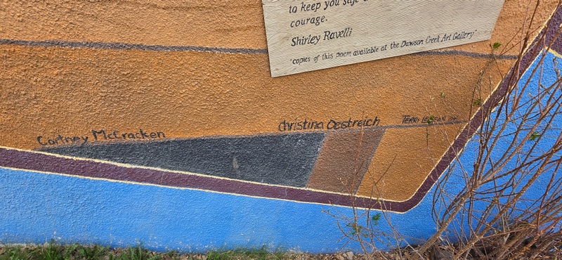 mural in Dawson Creek by artist unknown.