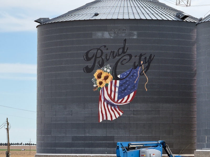 mural in Bird City by artist unknown.