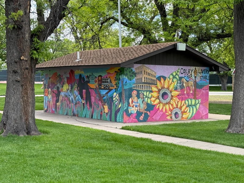 mural in Colby by artist unknown.