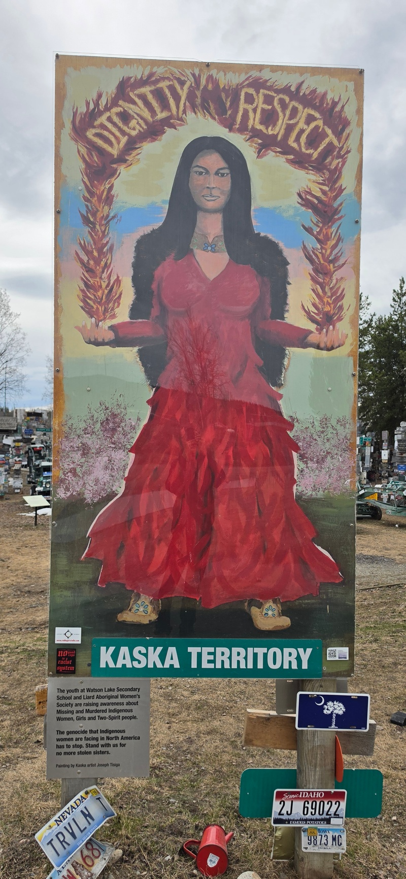 mural in Watson Lake by artist unknown.