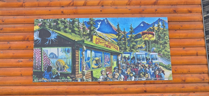 mural in Watson Lake by artist unknown.