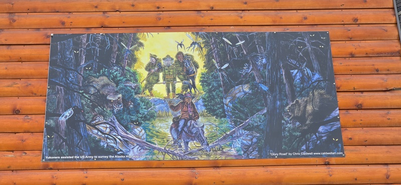 mural in Watson Lake by artist unknown.
