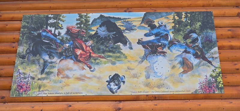 mural in Watson Lake by artist unknown.
