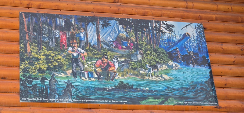 mural in Watson Lake by artist unknown.
