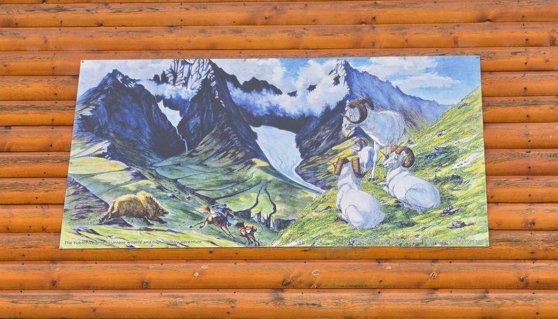 mural in Watson Lake by artist unknown.