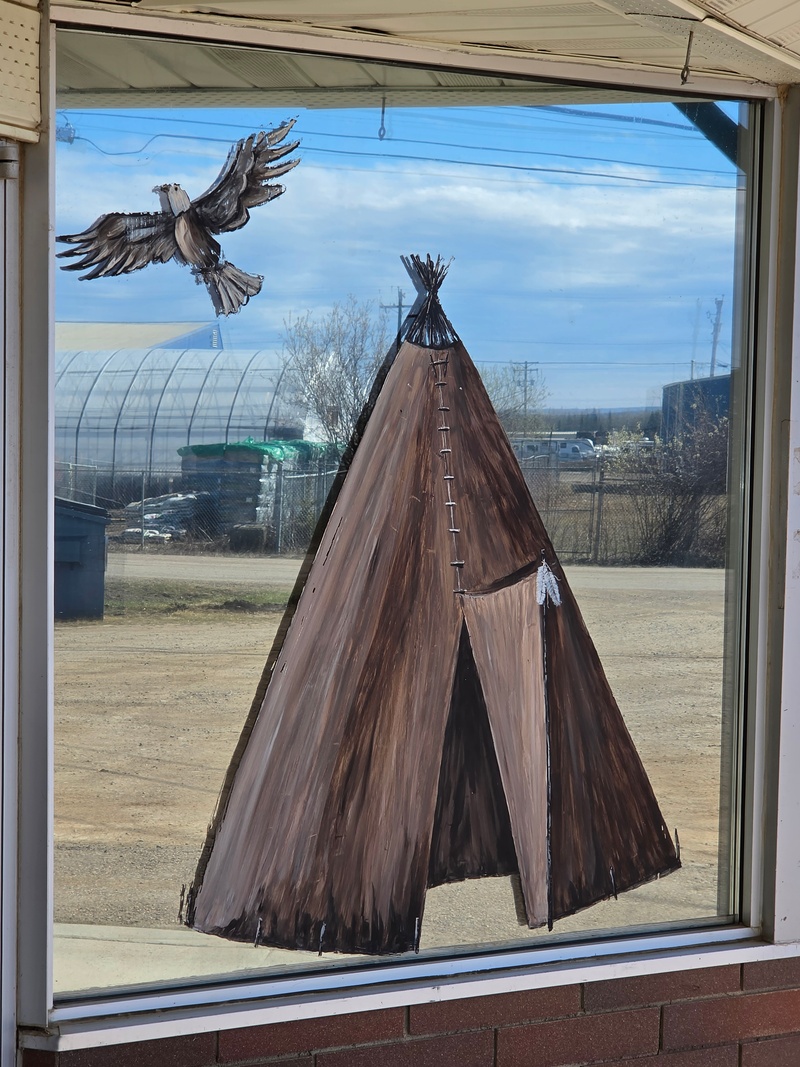 mural in Fort Nelson by artist unknown.