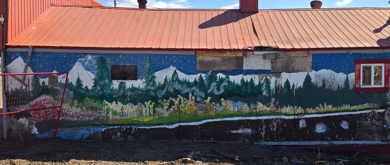 mural in Fort Nelson by artist unknown.