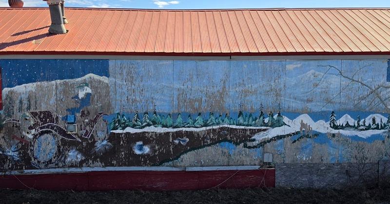 mural in Fort Nelson by artist unknown.