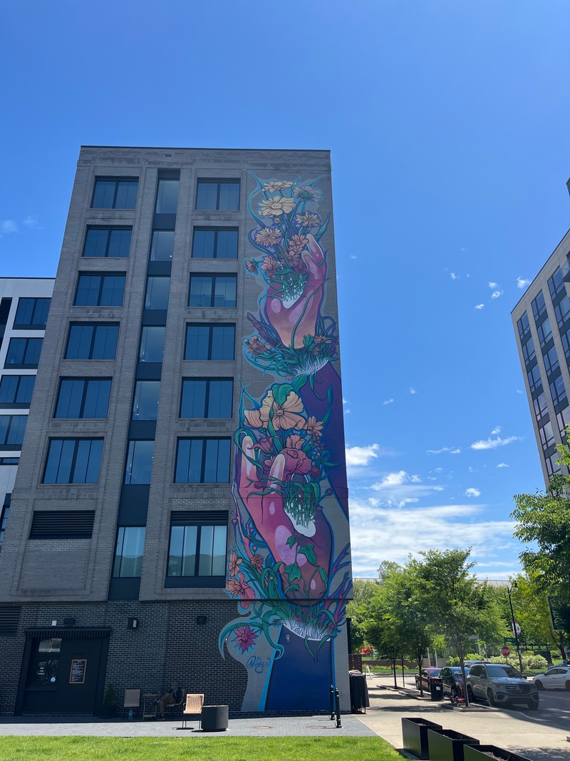 mural in Columbus by artist Birdy.