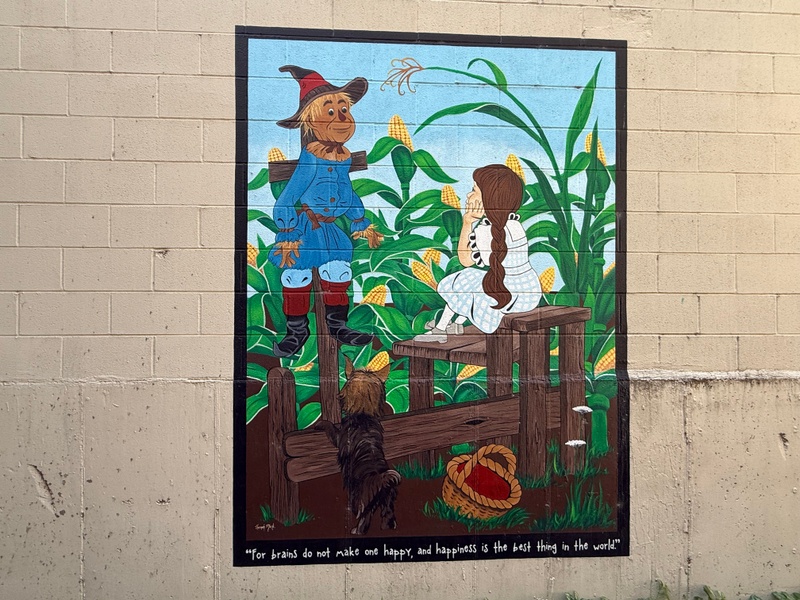 mural in Wamego by artist unknown.