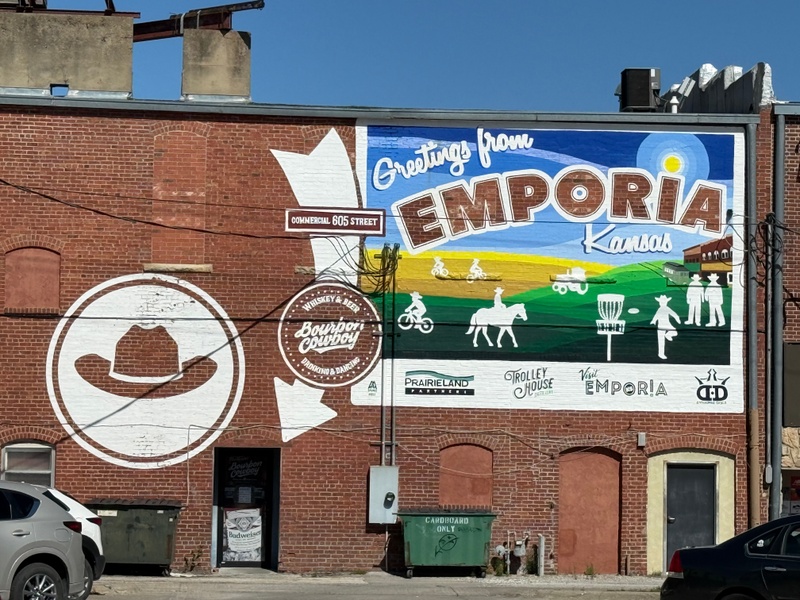 mural in Emporia by artist unknown.