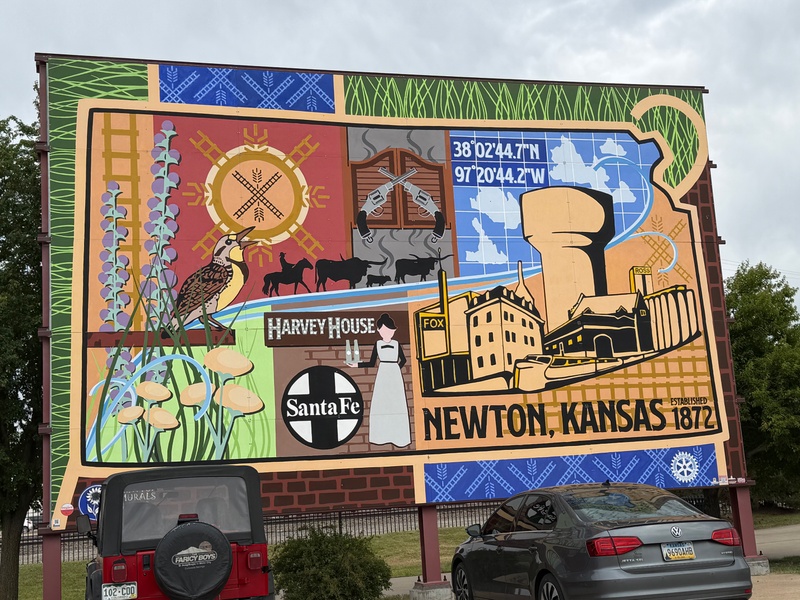 mural in Newton by artist unknown.