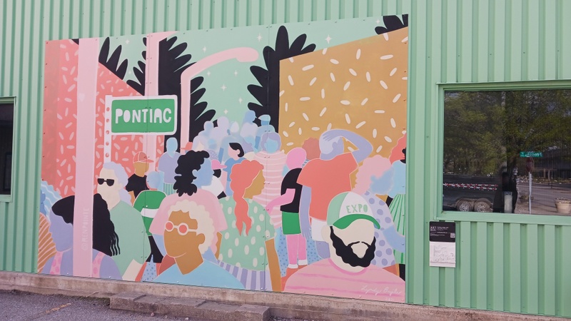 mural in Fort Wayne by artist Lyndy Bazile.