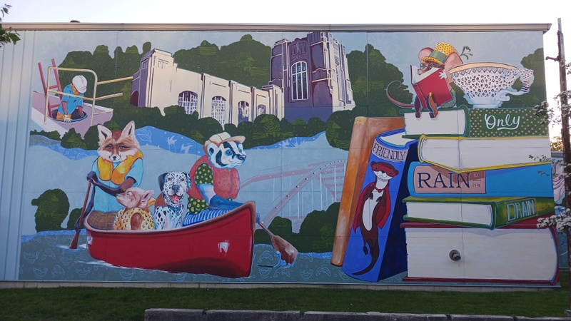 mural in Fort Wayne by artist Alexandra Hall.