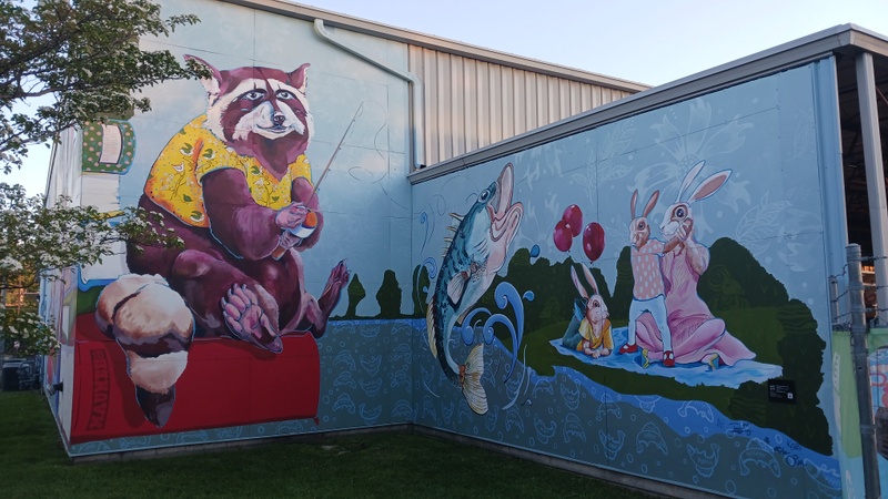mural in Fort Wayne by artist Alexandra Hall.