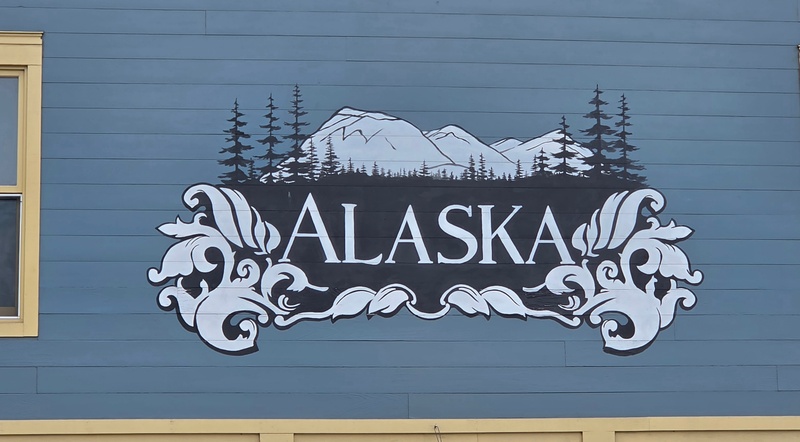 mural in Skagway by artist unknown.