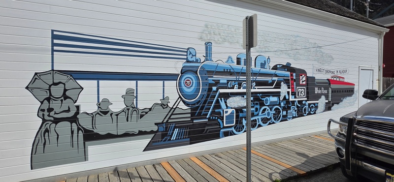 mural in Skagway by artist unknown.