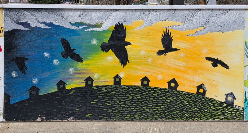 mural in Skagway by artist unknown.