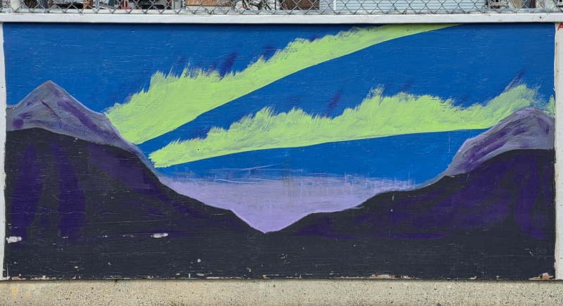 mural in Skagway by artist unknown.