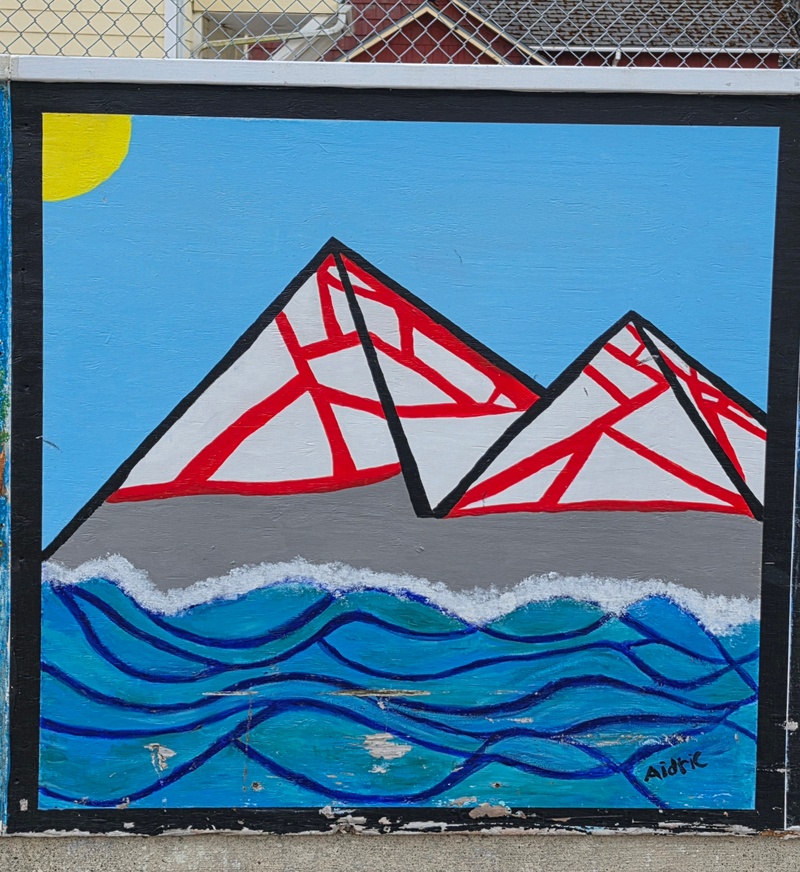 mural in Skagway by artist unknown.