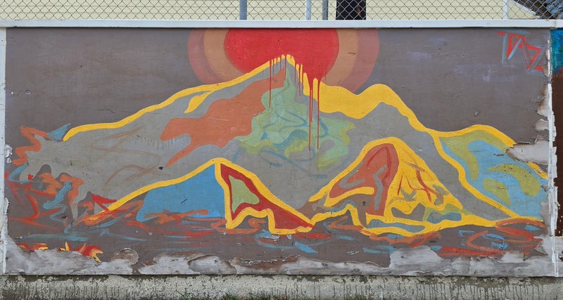 mural in Skagway by artist unknown.