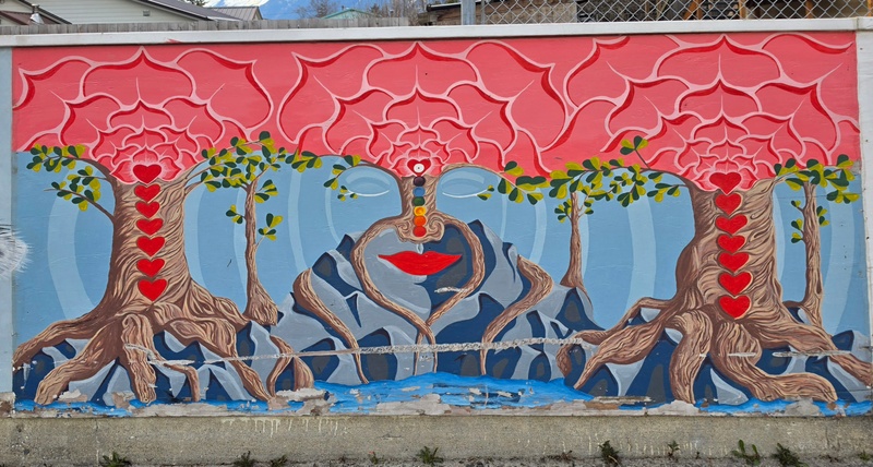 mural in Skagway by artist unknown.