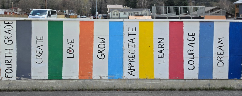 mural in Skagway by artist unknown.