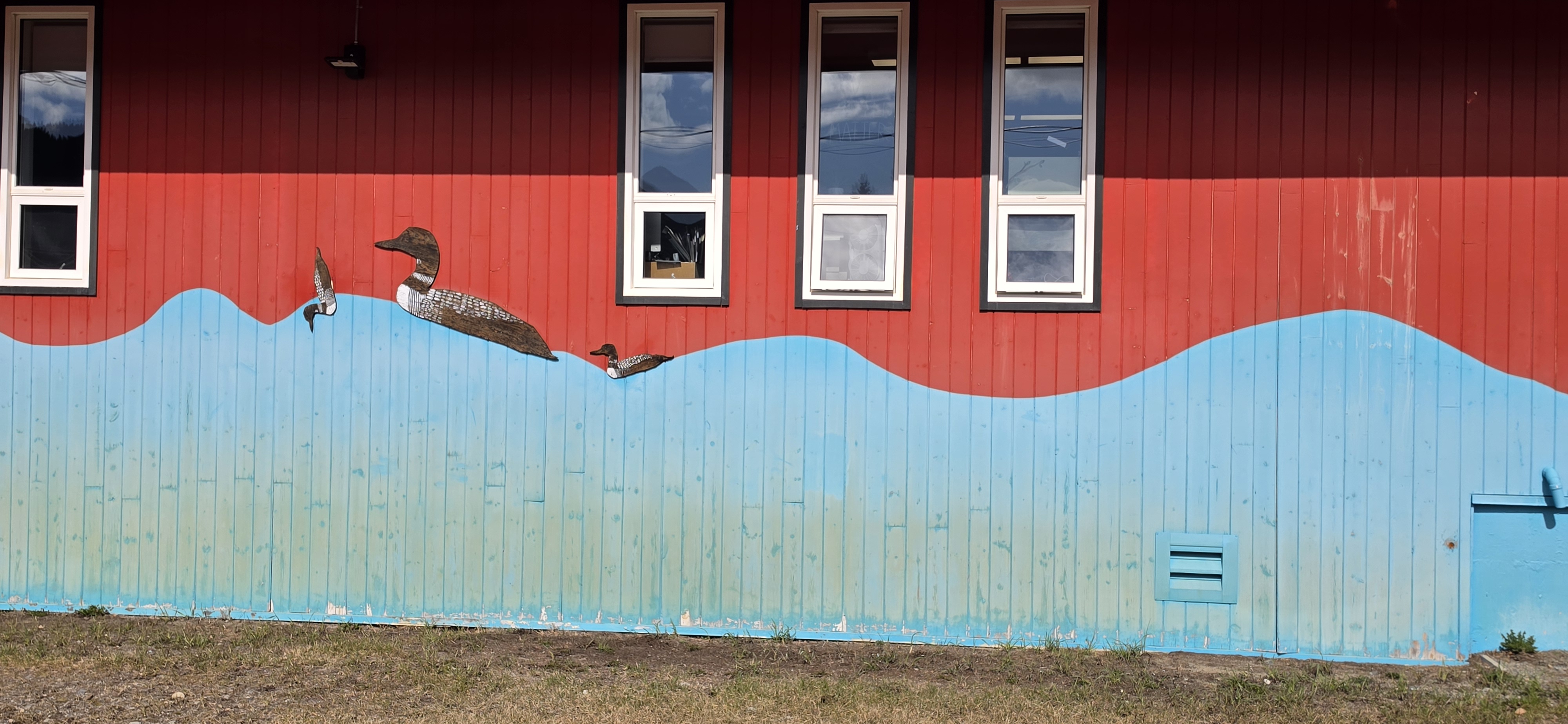 mural in Carcross by artist unknown.